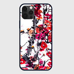Чехол для iPhone 12 Pro Живописная ветка сакуры, цвет: 3D-черный