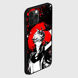 Чехол для iPhone 12 Pro Тарталья - Мрачный геншин, цвет: 3D-черный — фото 2