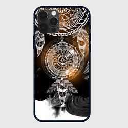 Чехол для iPhone 12 Pro В стиле бохо, цвет: 3D-черный