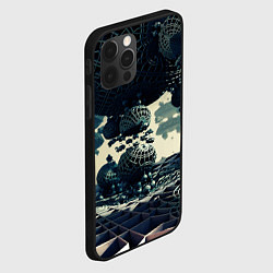 Чехол для iPhone 12 Pro Трехмерный готический фрактал, цвет: 3D-черный — фото 2