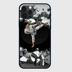 Чехол для iPhone 12 Pro Боевые искусства - каратист, цвет: 3D-черный