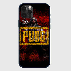 Чехол для iPhone 12 Pro PUBG red theme, цвет: 3D-черный