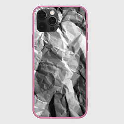 Чехол для iPhone 12 Pro Имитация скалы, цвет: 3D-малиновый
