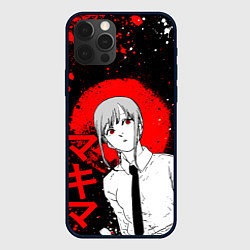 Чехол для iPhone 12 Pro Человек-бензопила - манга - Макима, цвет: 3D-черный