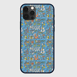 Чехол для iPhone 12 Pro Стили музыки, цвет: 3D-черный