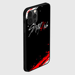 Чехол для iPhone 12 Pro Stray kids - краска, цвет: 3D-черный — фото 2