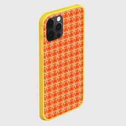 Чехол для iPhone 12 Pro Цветочки на оранжевом фоне, цвет: 3D-желтый — фото 2