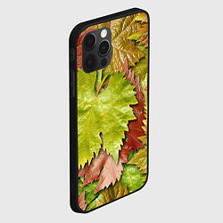 Чехол для iPhone 12 Pro Осенние листья клёна - паттерн, цвет: 3D-черный — фото 2