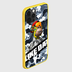 Чехол для iPhone 12 Pro Камуфляж обезьяна в горнолыжных очках like dat, цвет: 3D-желтый — фото 2