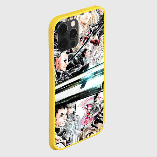 Чехол iPhone 12 Pro D Gray man узор / 3D-Желтый – фото 2