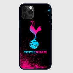 Чехол для iPhone 12 Pro Tottenham - neon gradient, цвет: 3D-черный
