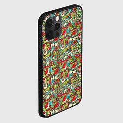 Чехол для iPhone 12 Pro Монстрики, животные и пришельцы, цвет: 3D-черный — фото 2