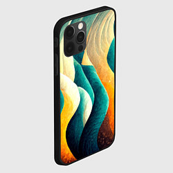 Чехол для iPhone 12 Pro Вертикальные волны, цвет: 3D-черный — фото 2