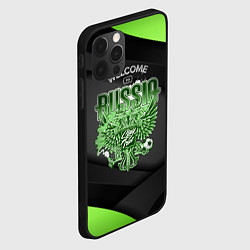 Чехол для iPhone 12 Pro Герб России - спортивный черно-зеленый стиль, цвет: 3D-черный — фото 2