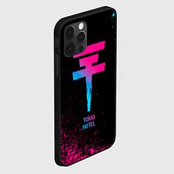 Чехол для iPhone 12 Pro Tokio Hotel - neon gradient, цвет: 3D-черный — фото 2