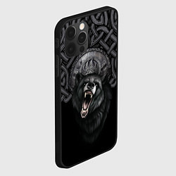 Чехол для iPhone 12 Pro Щит Велеса с медведем, цвет: 3D-черный — фото 2