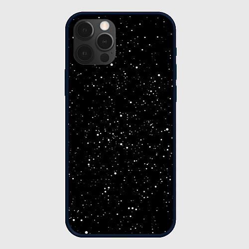 Чехол iPhone 12 Pro Космический Снег / 3D-Черный – фото 1