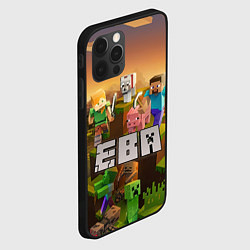 Чехол для iPhone 12 Pro Ева Minecraft, цвет: 3D-черный — фото 2