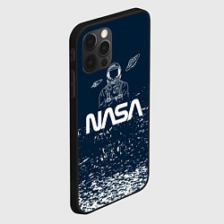 Чехол для iPhone 12 Pro Nasa - белые брызги, цвет: 3D-черный — фото 2