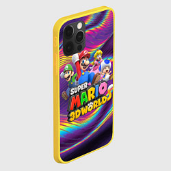 Чехол для iPhone 12 Pro Герои Super Mario 3D World - Nintendo, цвет: 3D-желтый — фото 2