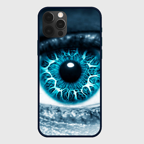 Чехол iPhone 12 Pro Инопланетный глаз / 3D-Черный – фото 1