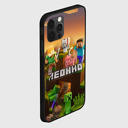 Чехол для iPhone 12 Pro Леонид Minecraft, цвет: 3D-черный — фото 2