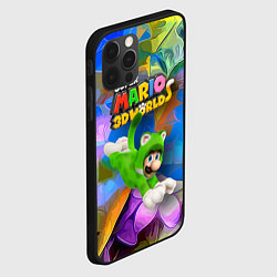 Чехол для iPhone 12 Pro Luigi cat - Super Mario 3D World - Nintendo, цвет: 3D-черный — фото 2