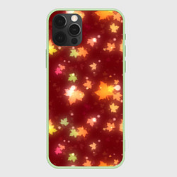 Чехол для iPhone 12 Pro Неоновый листопад, цвет: 3D-салатовый
