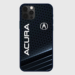 Чехол для iPhone 12 Pro Acura карбон, цвет: 3D-черный