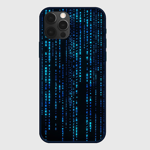 Чехол iPhone 12 Pro Программные символы / 3D-Черный – фото 1