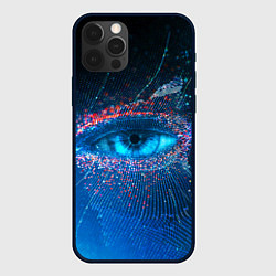 Чехол для iPhone 12 Pro Цифровой глаз, цвет: 3D-черный