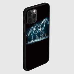 Чехол для iPhone 12 Pro Лошадь из водяных капель, цвет: 3D-черный — фото 2