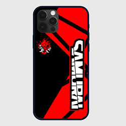 Чехол для iPhone 12 Pro Cyberpunk 2077 - Надпись Samurai, цвет: 3D-черный