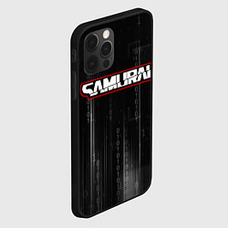 Чехол для iPhone 12 Pro Samurai - Киберпанк - Двоичный код, цвет: 3D-черный — фото 2