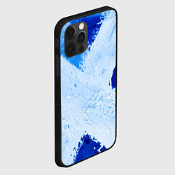 Чехол для iPhone 12 Pro Белый крест на синем фоне, цвет: 3D-черный — фото 2
