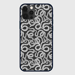 Чехол для iPhone 12 Pro Змея с языком, цвет: 3D-черный