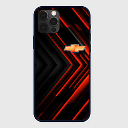 Чехол для iPhone 12 Pro Chevrolet art, цвет: 3D-черный