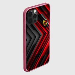 Чехол для iPhone 12 Pro Porsche строгий стиль, цвет: 3D-малиновый — фото 2