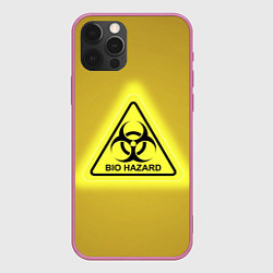 Чехол для iPhone 12 Pro Biohazard - биологическая опасность, цвет: 3D-малиновый