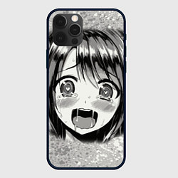 Чехол для iPhone 12 Pro Девушка Ахегао, цвет: 3D-черный