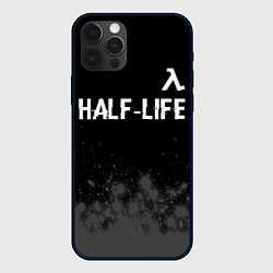 Чехол для iPhone 12 Pro Half-Life glitch на темном фоне: символ сверху, цвет: 3D-черный