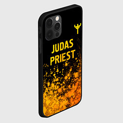 Чехол для iPhone 12 Pro Judas Priest - gold gradient: символ сверху, цвет: 3D-черный — фото 2