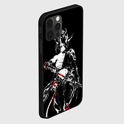 Чехол для iPhone 12 Pro Кибер девушка самурай, цвет: 3D-черный — фото 2