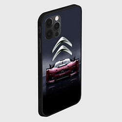 Чехол для iPhone 12 Pro Citroen - Racing team - Motorsport, цвет: 3D-черный — фото 2
