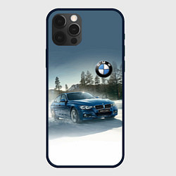 Чехол для iPhone 12 Pro Крутая бэха мчится по лесной дороге, цвет: 3D-черный