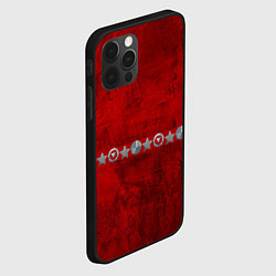 Чехол для iPhone 12 Pro Красный градиент, цвет: 3D-черный — фото 2