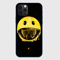 Чехол для iPhone 12 Pro Space pac-man, цвет: 3D-черный