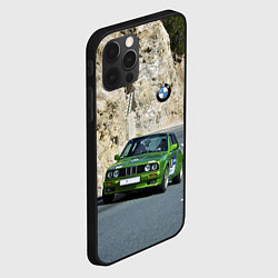 Чехол для iPhone 12 Pro Зелёная бэха на горной дороге, цвет: 3D-черный — фото 2