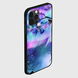 Чехол для iPhone 12 Pro Бабочка - череп, цвет: 3D-черный — фото 2