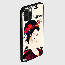 Чехол для iPhone 12 Pro Японская девушка, цвет: 3D-черный — фото 2